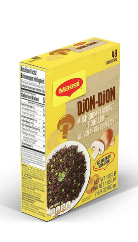 Close-up of MAGGI Djon Djon cubes dissolving into stock for Caribbean soups