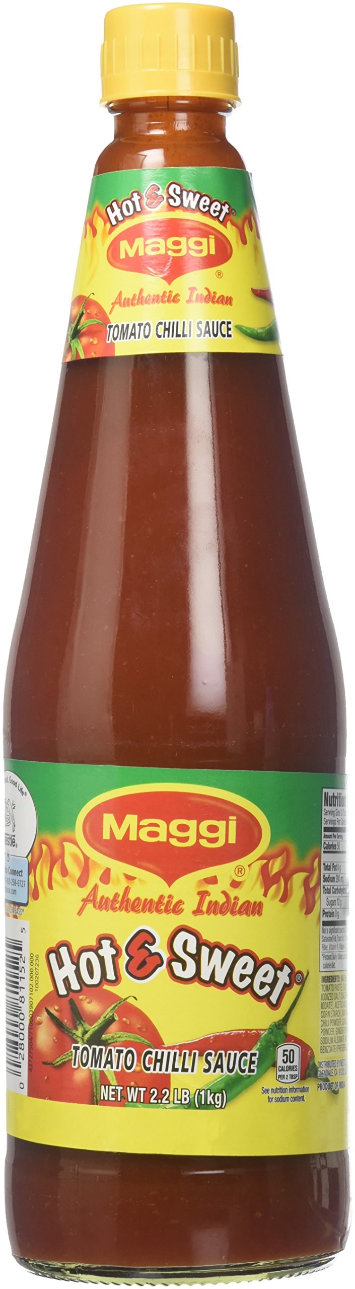 Maggi Hot and Sweet Tomato Chilli Sauce bottle pour boosts quick meals with bold tomato heat