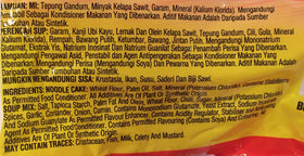 Maggi curry flavour noodles on the counter for a quick dinner.