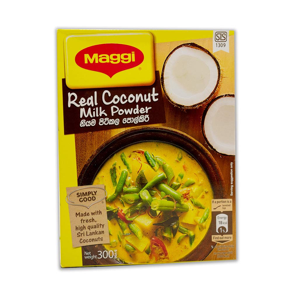 Maggi Real Coconut Milk Powder 300g front label for cooking prep.