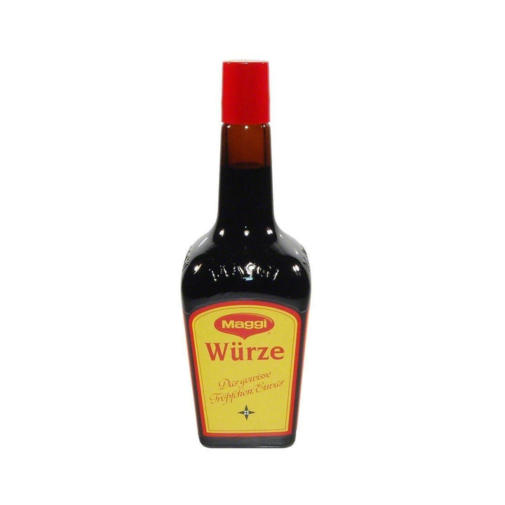 Maggi Seasoning Wurze bottle 810ml for rich flavor in soups, stews, and sauces.