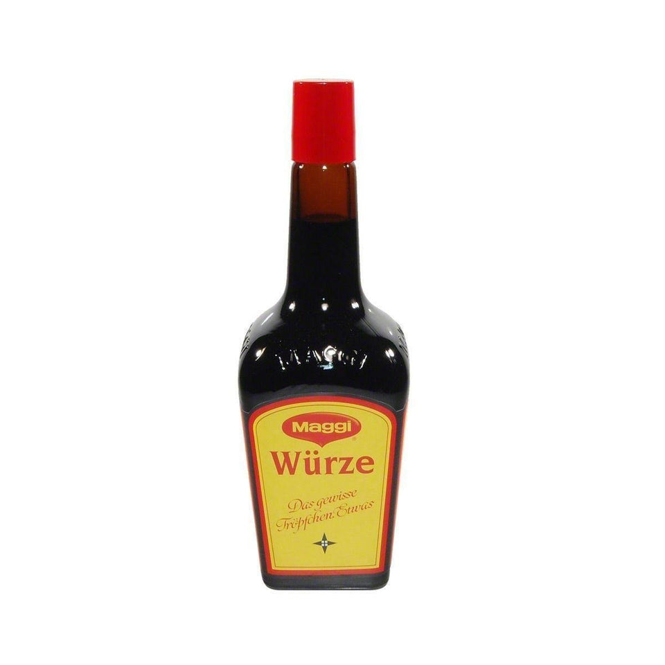 Maggi Seasoning Wurze bottle 810ml for rich flavor in soups, stews, and sauces.
