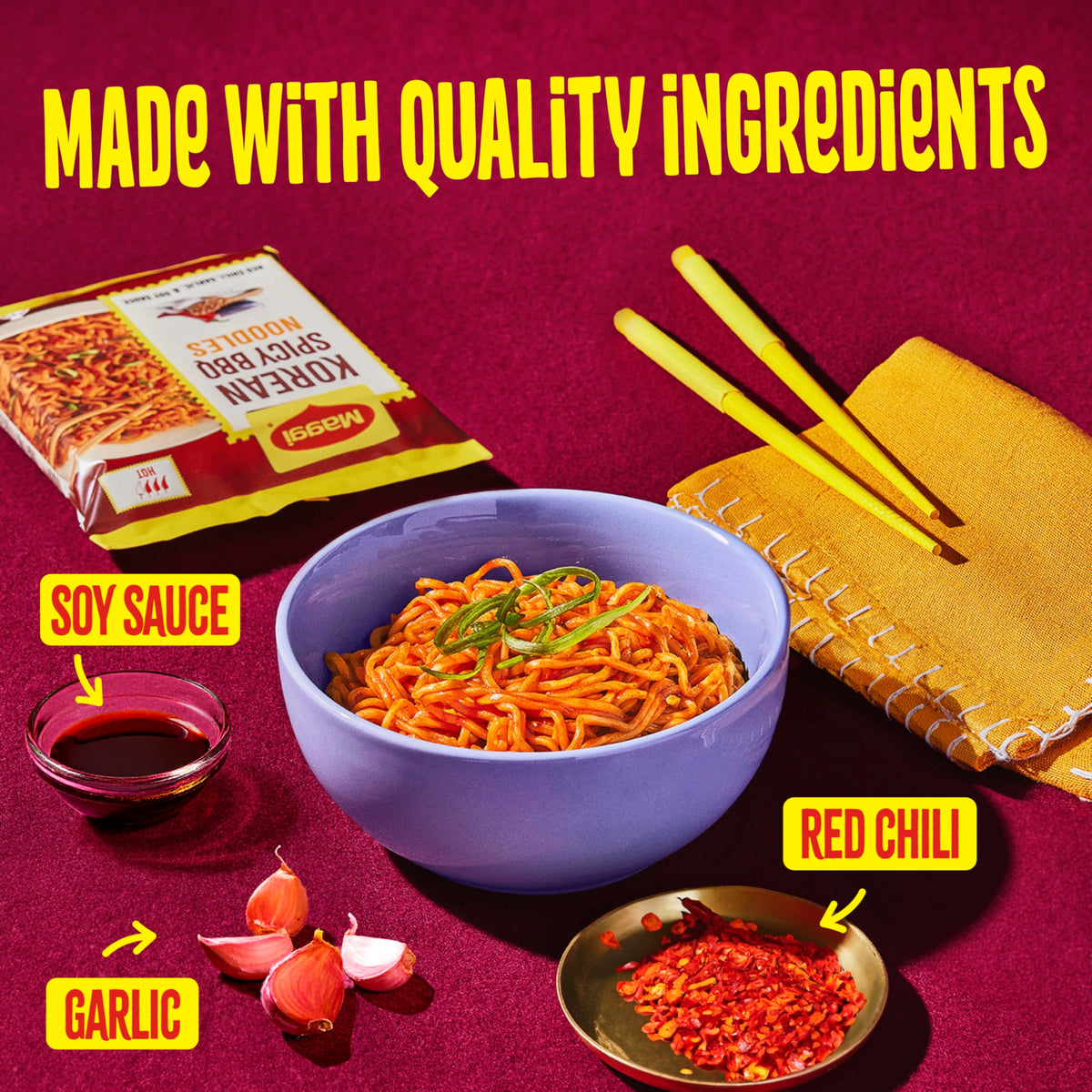 Maggi spice level chili peppers indicates heat level for adventurous eaters