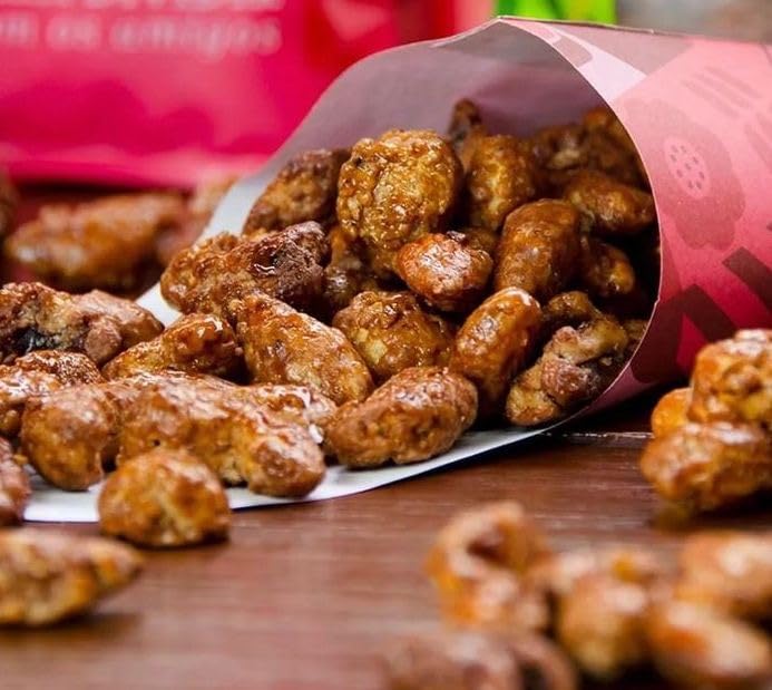 Packaging of Magic Bavarian Cinnamon Roasted Cashews, ideal for gifting or travel.