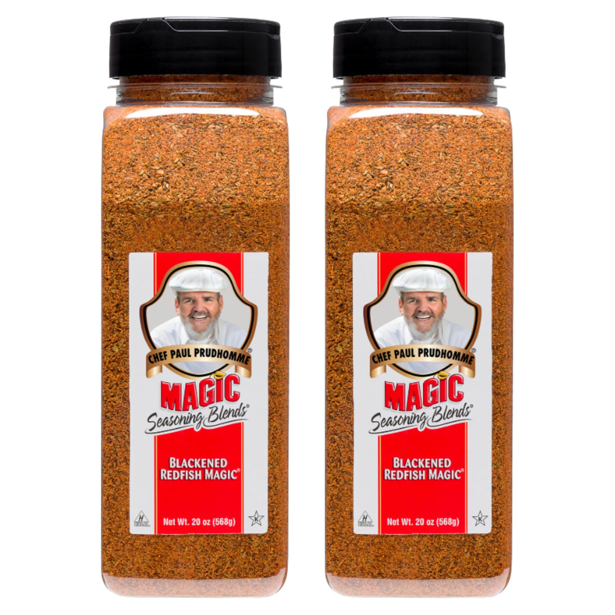 Magic Seasoning Blends Blackened Redfish bottle pour enhances seafood flavor
