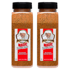 Magic Seasoning Blends Blackened Redfish bottle pour enhances seafood flavor