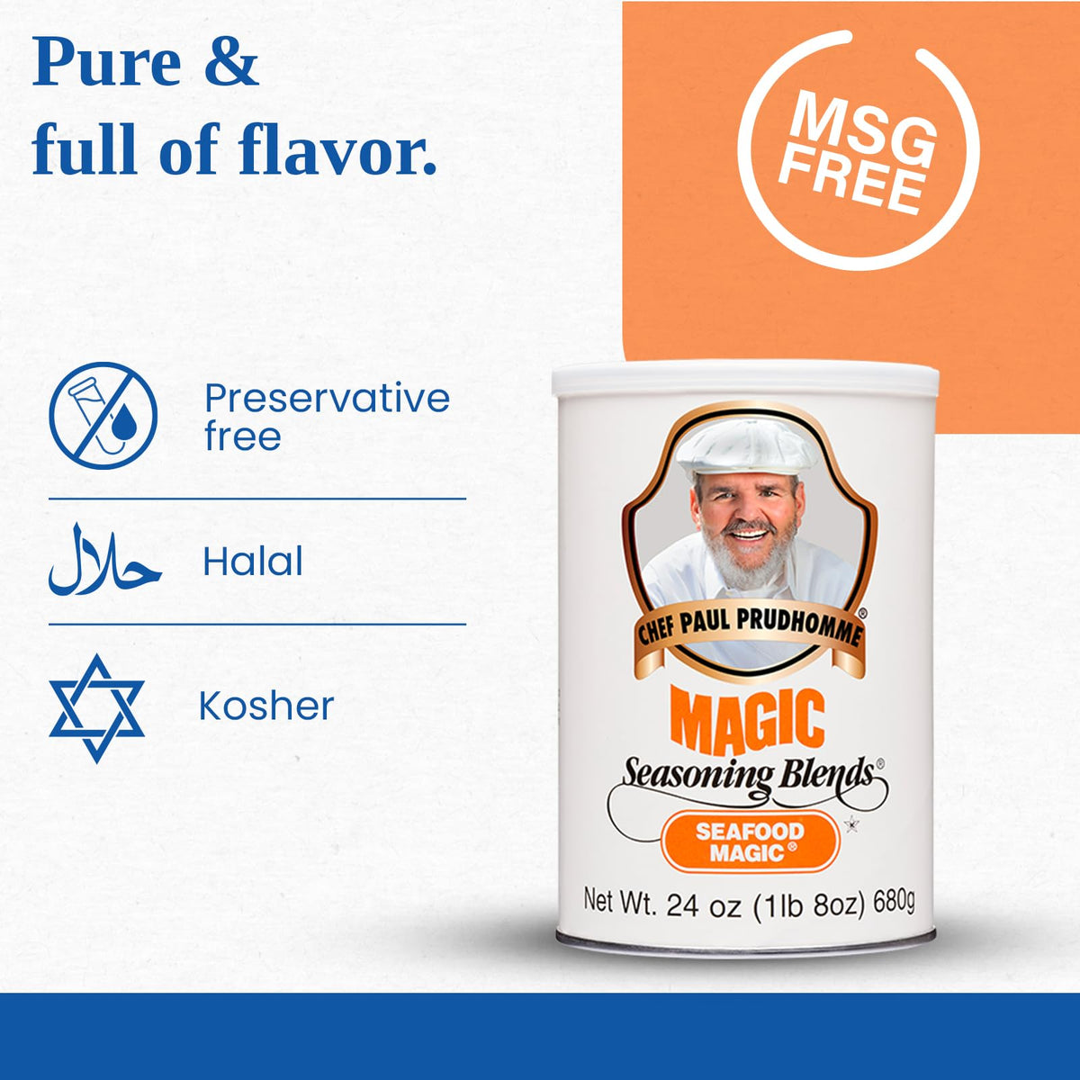 Magic Seasoning Blends Chef Paul Seafood Magic spice closeup highlights paprika and garlic notes.