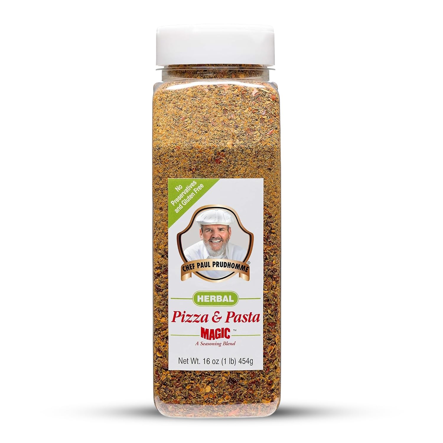 Magic Seasoning Blends bottle front, boosts Italian flavor with no added salt.