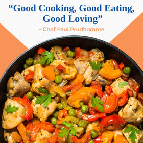 Magic Seasoning Blends kitchen scene with fish and vegetables seasoned