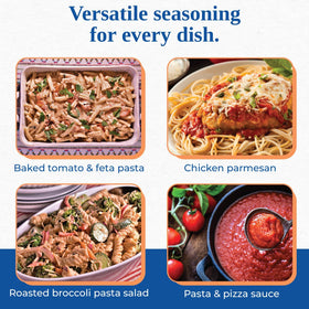 Magic Seasoning Blends on a pizza sprinkle for gourmet aroma.