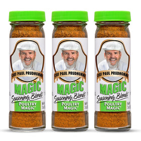 Magic Seasoning Blends Poultry Magic bottle front enhances poultry flavor without MSG