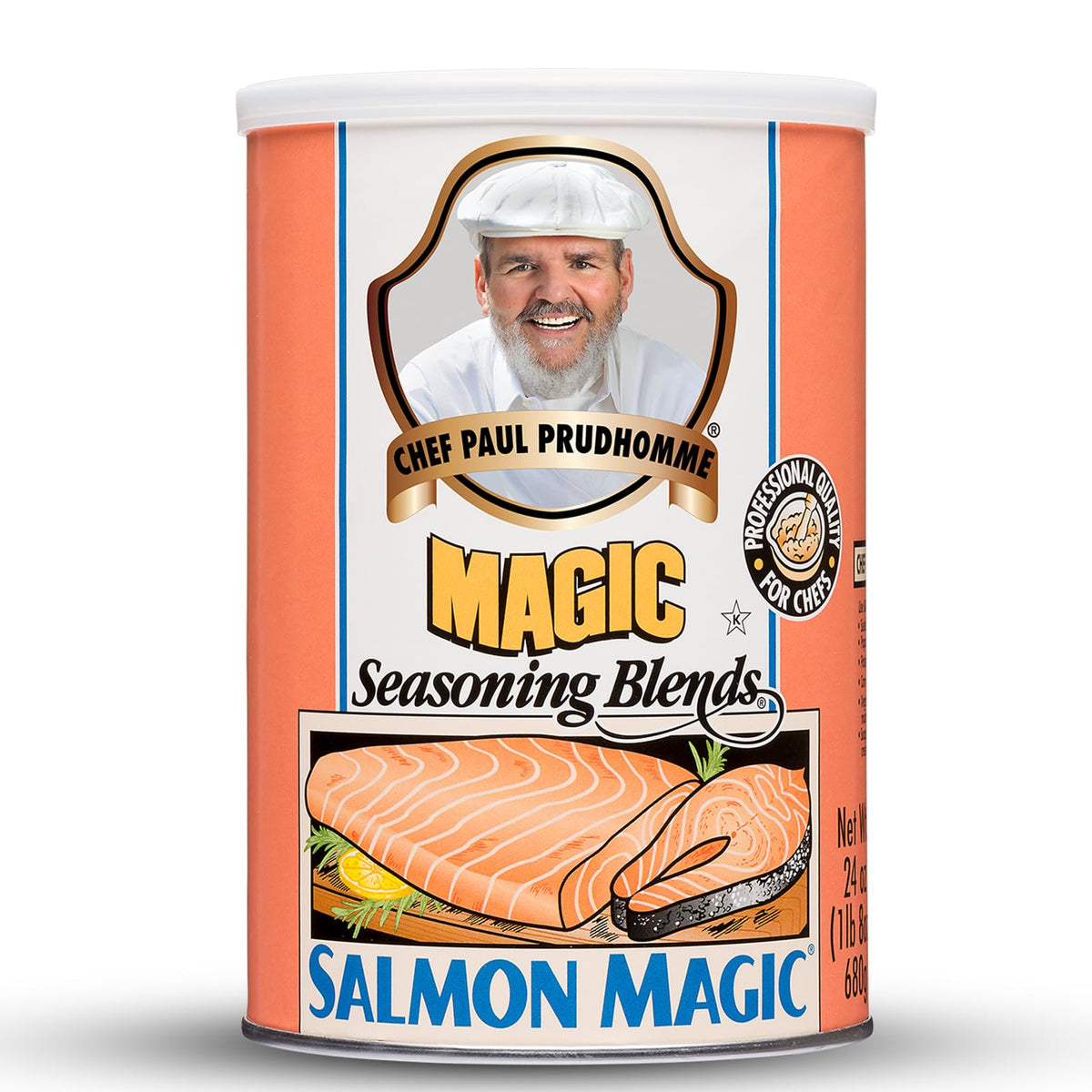 Magic Seasoning Blends Salmon Magic bottle pouring to flavor seafood