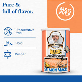 Salmon Magic spice dust ready to season seafood