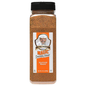 Magic Seasoning Blends Seafood Magic bottle ready for seafood boils.