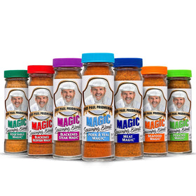 Magic Seasoning Blends seafood variety pack bottle front for restaurant-quality flavor at home