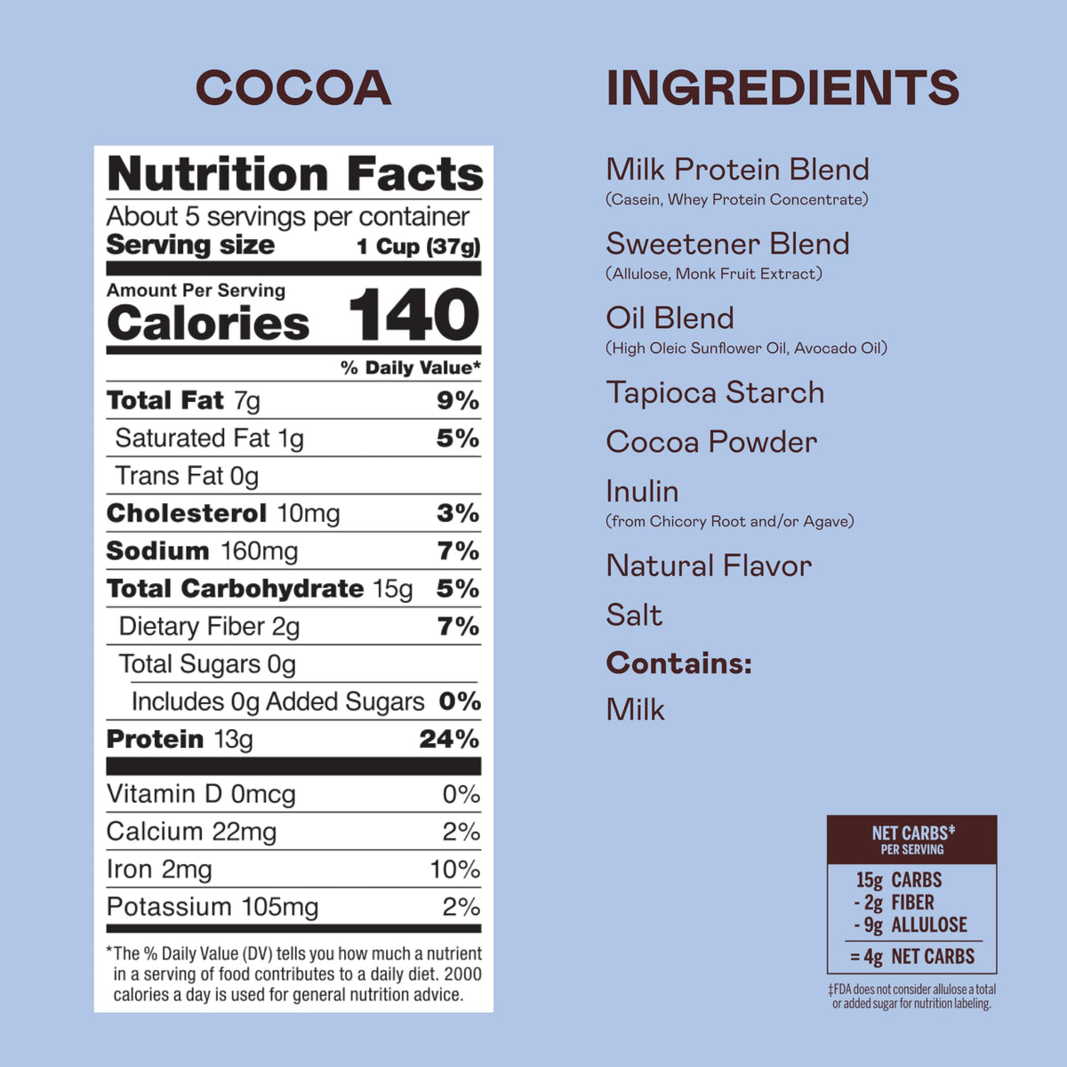 Magic Spoon Cocoa spoon-dipping into cereal to showcase serving moment.