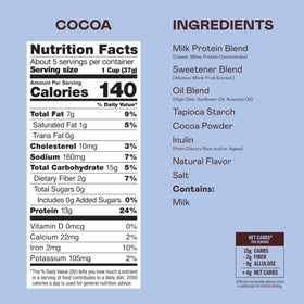 Magic Spoon Cocoa spoon-dipping into cereal to showcase serving moment.