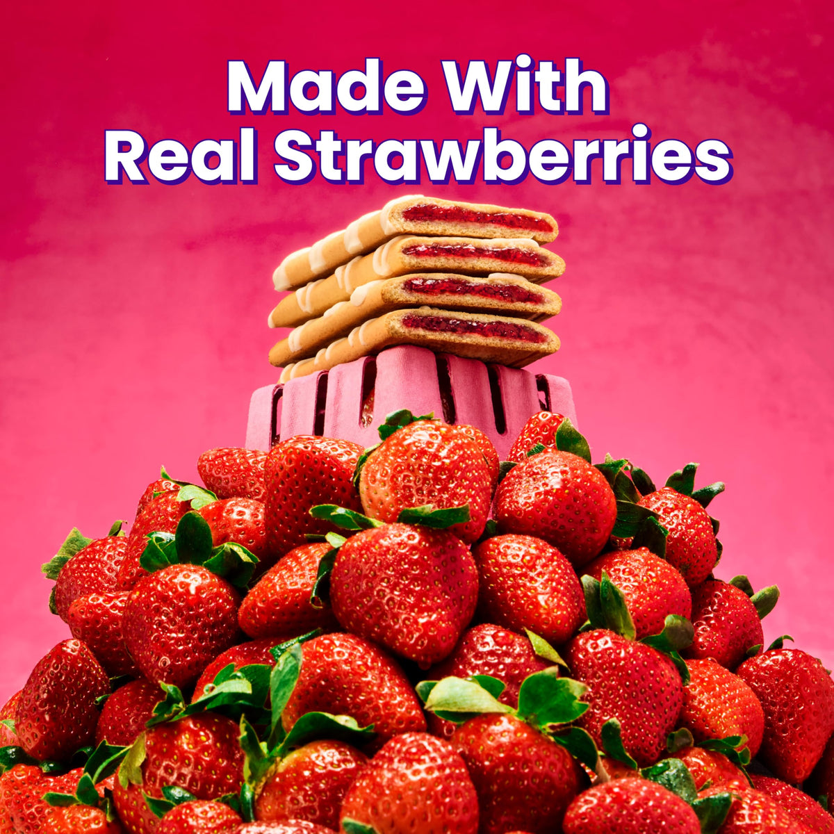 Magic Spoon Frosted Strawberry pastry bite ready to enjoy