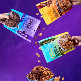 Honey Almond granola bowl for a satisfying, crispy bite