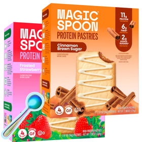 Magic Spoon high protein pastries with strawberry glaze, a keto-friendly snack option