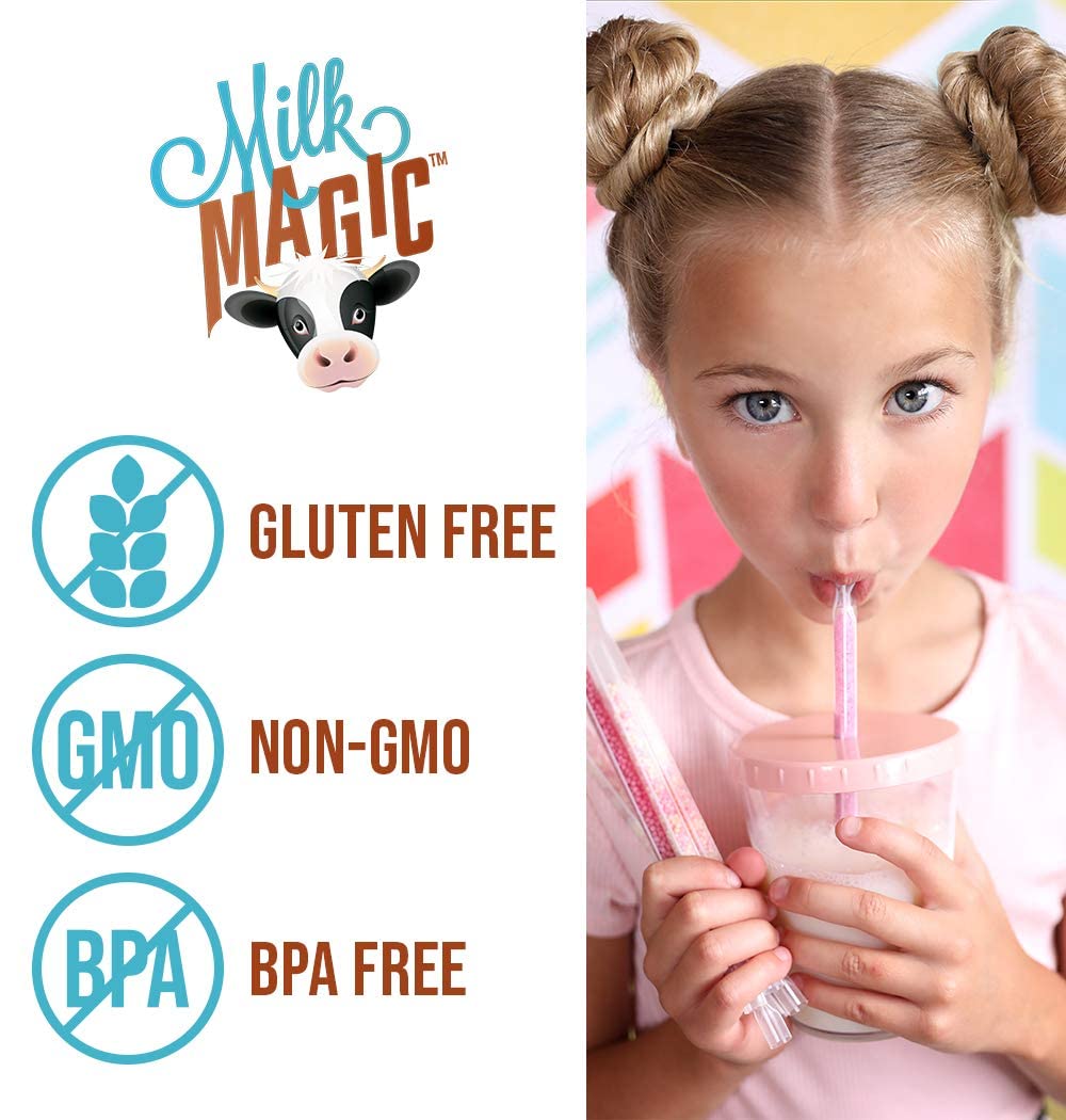 Magic Straws Chocolate milk straw delivers rich flavor in every sip.