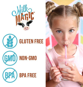 Magic Straws Chocolate milk straw delivers rich flavor in every sip.