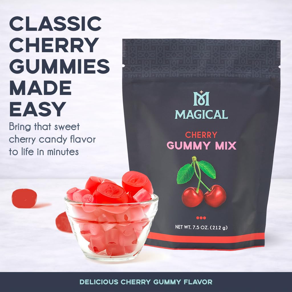 Magical Butter Cherry Gummy Maker Pour enables easy dispensing into molds.