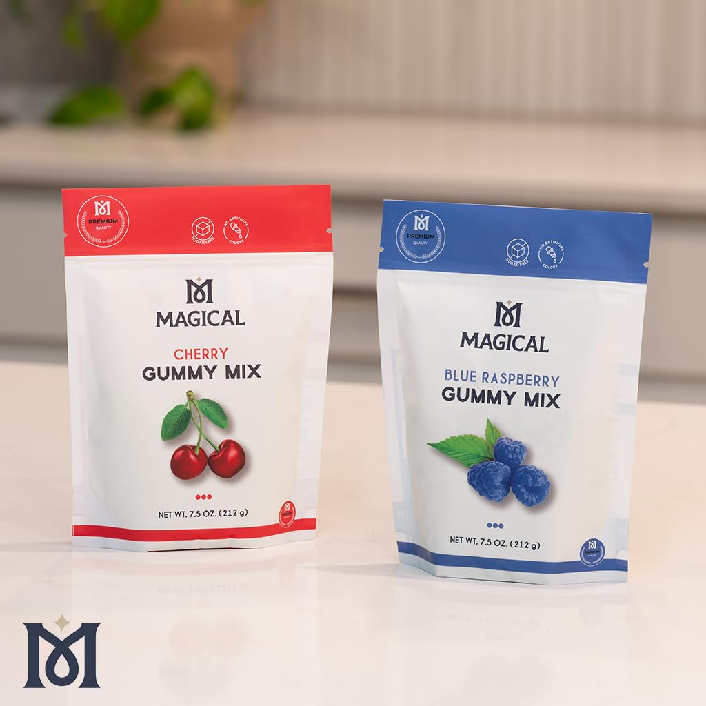 Magical Butter Gummy Mix organic-sugar-free label signals healthier at-home snacks.
