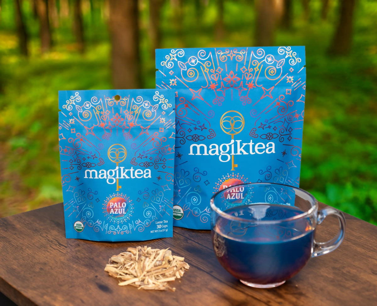 Magiktea Finely cut Palo Azul tea delivers richer extraction and aroma.