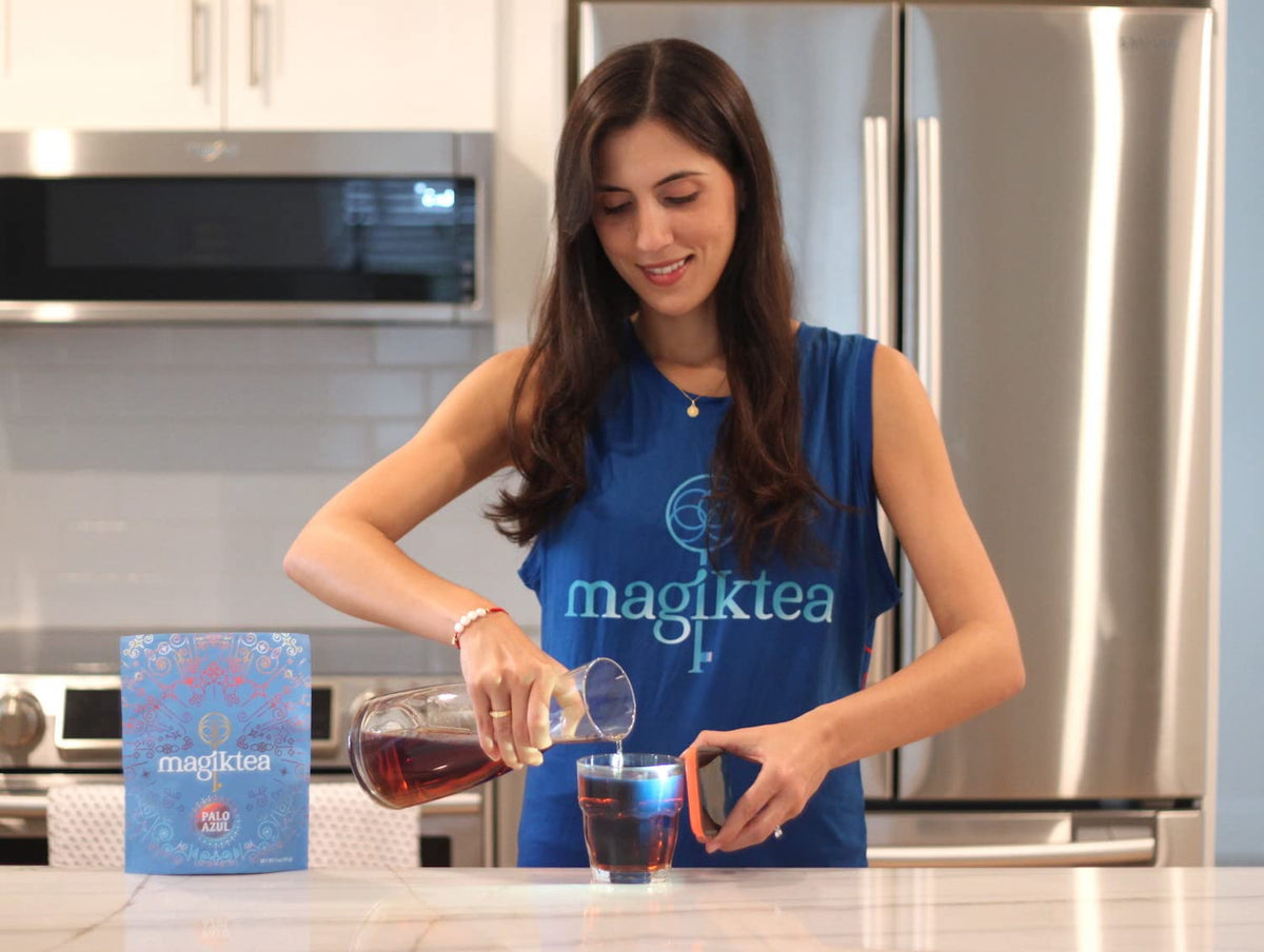 Magiktea Palo Azul tea bags in bio-mesh packaging
