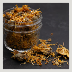 MagJo calendula petals provide a sunny hue for salads and recipes.