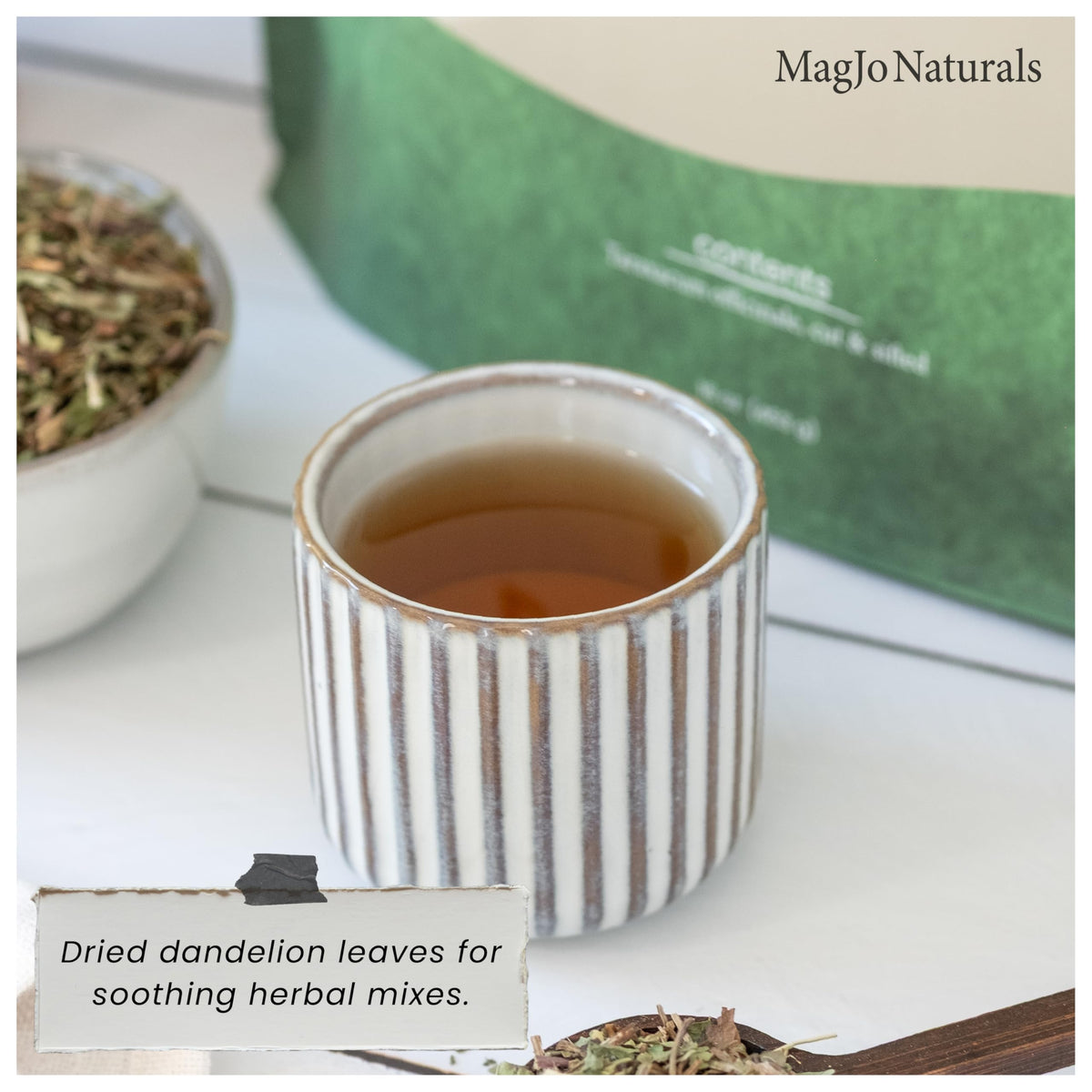 MagJo Naturals dandelion leaf wild-harvested and responsibly sourced