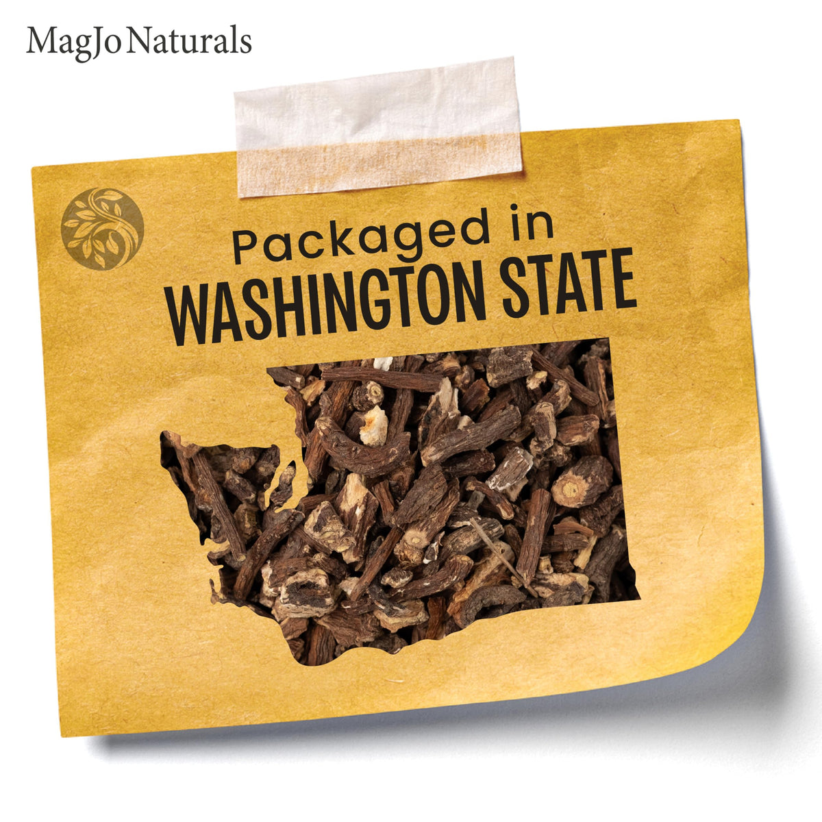 MagJo Naturals dandelion root tea ready to brew with a rich aroma