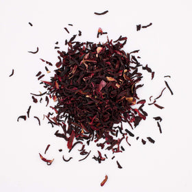 Hibiscus cut and sifted for vibrant tea blends by MagJo Naturals.
