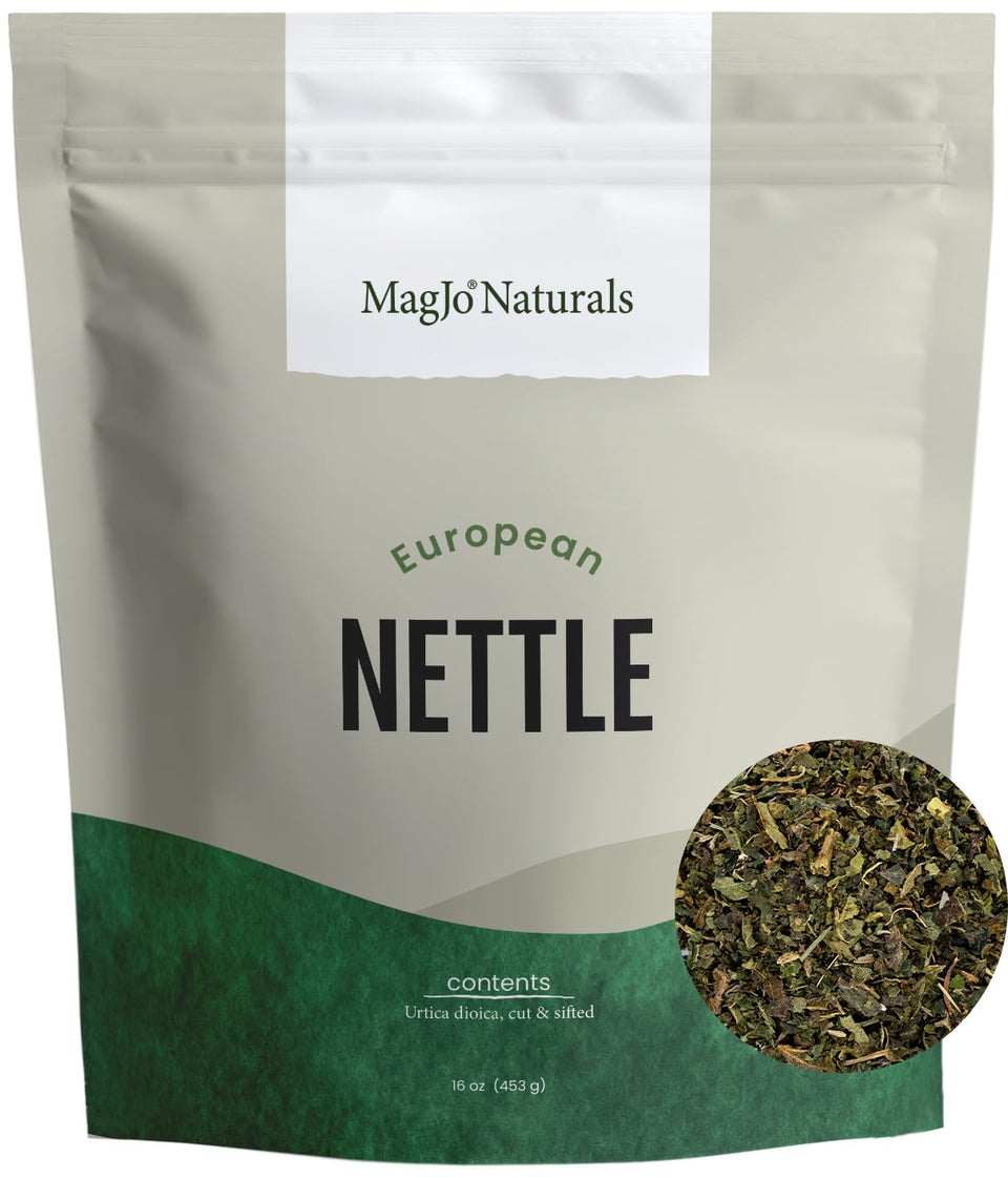 MagJo Naturals nettle leaf tea in resealable pouch for freshness