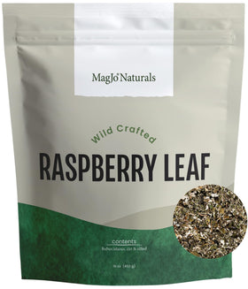 MagJo Naturals red raspberry leaf tea bundle ready for a comforting brew