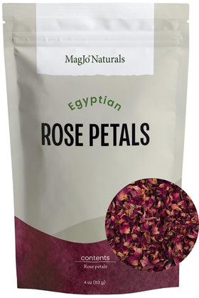 MagJo Naturals red rose petals in a resealable bag for culinary use