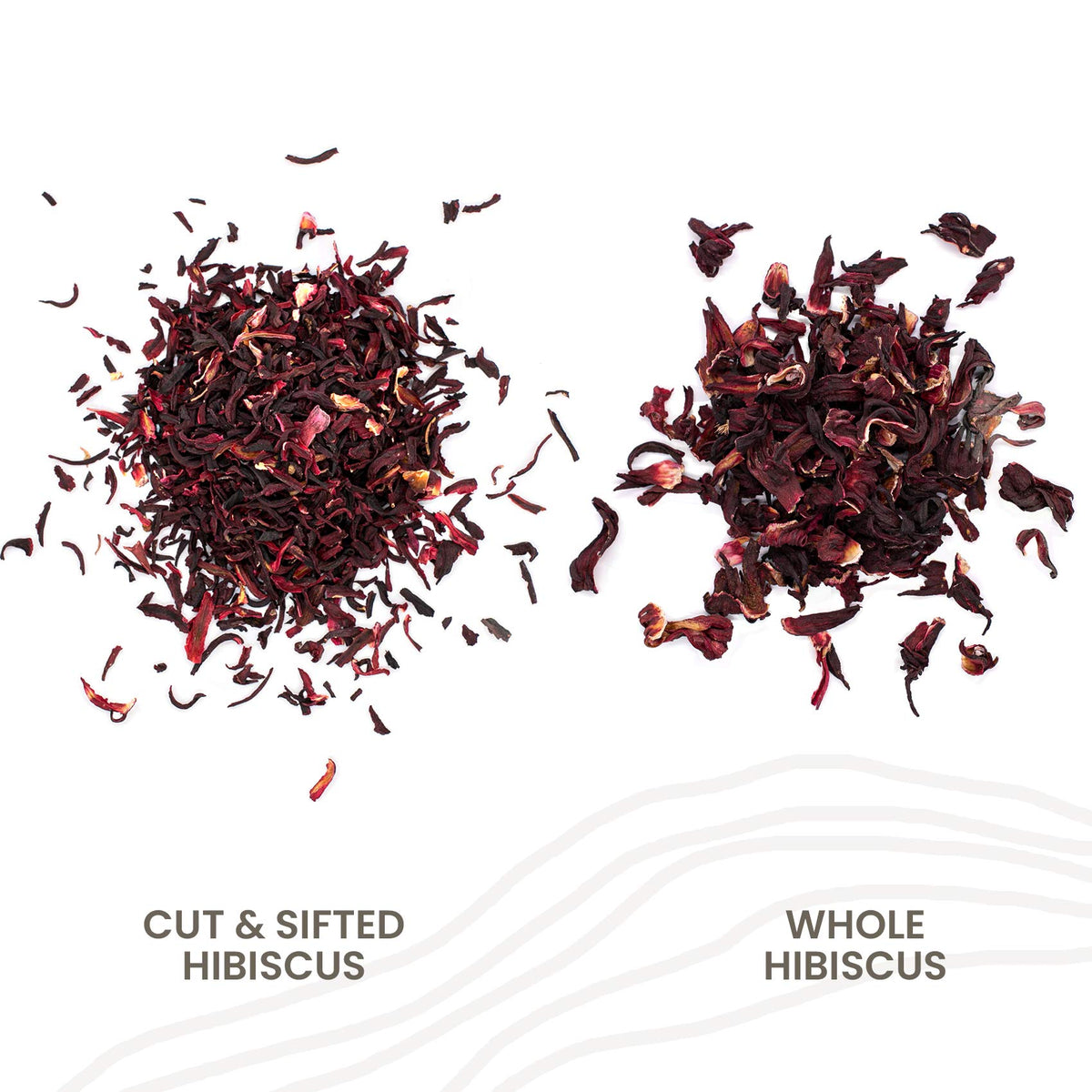 Resealable kraft pouch keeps hibiscus fresh between uses.