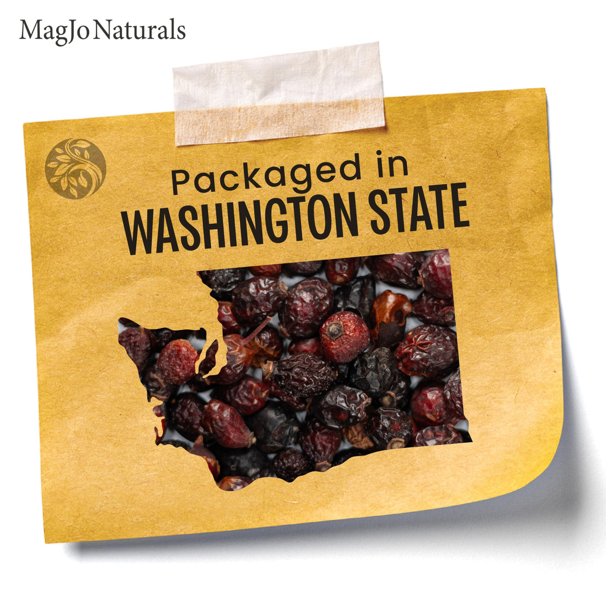 Dried-rosehip texture close-up shows natural surface and rich color