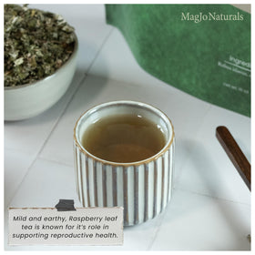 MagJo Naturals wild-harvest raspberry leaves bag ready for tea or blends