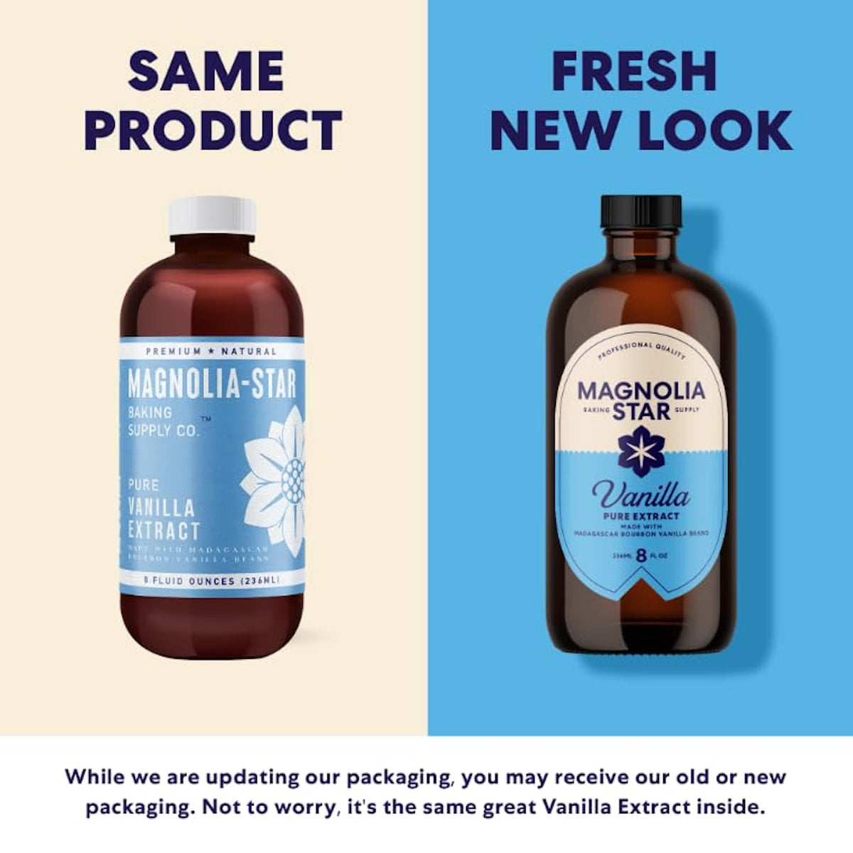 Two-bottle Magnolia-Star vanilla pack ready for easy gourmet baking