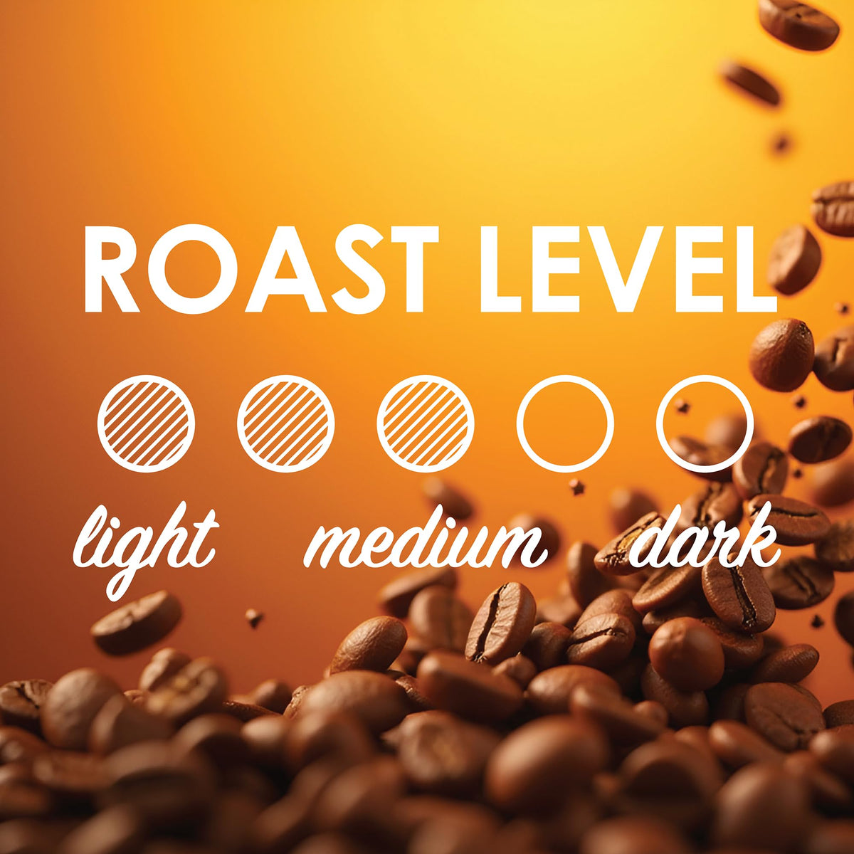 Magnum Exotics Blue Mountain Blend coffee beans emphasizing 100% Arabica quality.