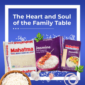 Mahatma Jasmine microwave-ready rice serving shows quick convenience and tasty aroma.