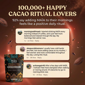 Maia Ceremonial Cacao flavanol graphic illustrates circulatory support potential.