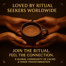 Creamy hot chocolate prepared with Maia Ceremonial Cacao powder, inviting aroma.
