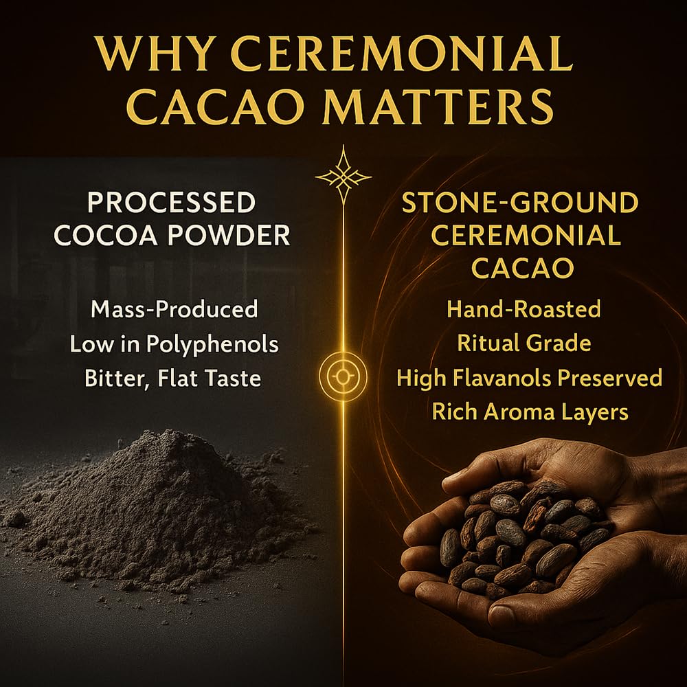 Smoothie blended with Maia Ceremonial Cacao powder for a vibrant, energizing color.