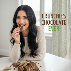 Mai Chocolate Pistachio cream detail emphasizes creamy center and rich flavor.