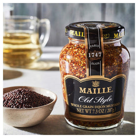 Maille Old Style Dijon in macaroni and cheese for subtle heat.