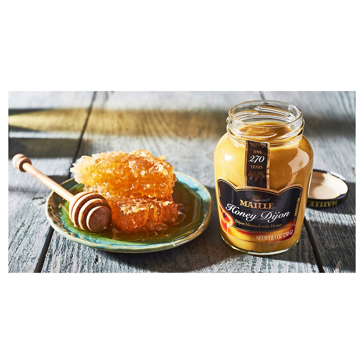 Maille Honey Dijon on salads creates bright vinaigrettes