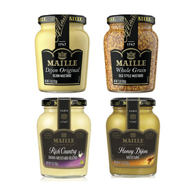 Maille Mustard Variety Pack bottle close-up for versatile flavor boosters.